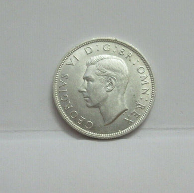 1943 GEORGE VI SILVER HALF CROWN SPINK REF 4080 UNC QUAD CAP BOXED WITH COA A1