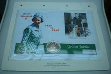 Load image into Gallery viewer, 2002 HM QUEEN ELIZABETH II GOLDEN JUBILEE, FALKLAND ISLAND 50p CROWN COIN  PNC
