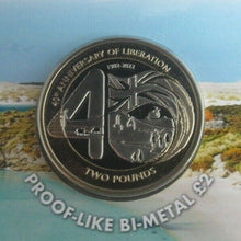 Load image into Gallery viewer, 2022 40th Anniv Liberation of Falklands Proof-Like £2 Coin ONLY 2750 + Card Pack

