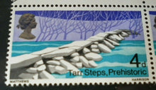 Load image into Gallery viewer, 1968 TARR STEPS PREHISTORIC  4d 6 STAMPS MNH INCLUDES TRAFFIC LIGHTS
