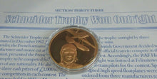 Load image into Gallery viewer, History of Man in Flight 1973 Gold Plated Bronze Scarce Medals + Info Sheet

