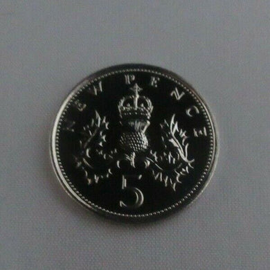 1971 UK Royal Mint Proof 5p Five Pence Coins In Flips