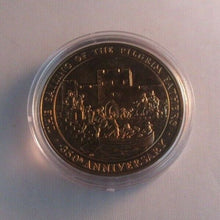 Load image into Gallery viewer, 1970 The Sailing of the Pilgrim Fathers 350th Anniv BU Medal in Capsule
