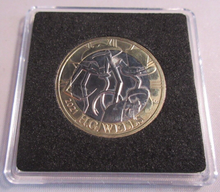 Load image into Gallery viewer, 2021 H G WELLS QEII BUNC £2 TWO POUND COIN WITH QUAD CAPSULE &amp; COA
