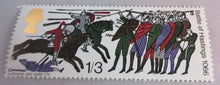 Load image into Gallery viewer, 1966 BATTLE OF HASTINGS 4d, 6d &amp; 1/3 15X STAMPS MNH &amp; CLEAR FRONTED STAMP HOLDER
