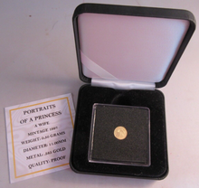 Load image into Gallery viewer, 1997 PORTRAITS OF A PRINCESS A WIFE MINITURE MEDAL .585 GOLD PROOF BOX &amp; COA
