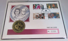 Load image into Gallery viewer, 1991 ROYAL BIRTHDAYS  TURKS &amp; CAICOS BUNC ONE CROWN COIN COVER PNC WITH COA

