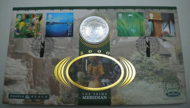 2000 THE PRIME MERIDIAN 1 DOLLAR REPUBLIC OF LIBERIA COIN BENHAM COIN COVER  COA