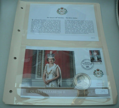 2006 HM QUEEN ELIZABETH II 80TH BIRTHDAY, GIBRALTAR PROOF 1 CROWN COIN COVER PNC