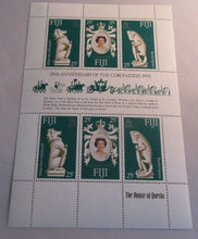 Load image into Gallery viewer, FIJI 25TH ANNIVERSARY OF THE CORONATION 1953 MINI SHEET MNH
