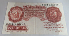 Load image into Gallery viewer, 1950 BANK OF ENGLAND BEALE EF 10 SHILLING BANK NOTE E30Z 253307
