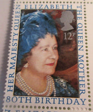 Load image into Gallery viewer, 1980 QUEEN ELIZABETH THE QUEEN MOTHER 80 BIRTHDAY 12p GUTTER PAIRS 20 STAMPS MNH
