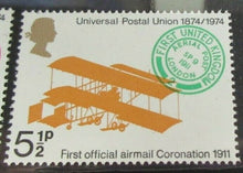 Load image into Gallery viewer, 1974 UNIVERSAL POSTAL UNION BRITISH POST OFFICE MINT STAMPS PRESENTATION PACK
