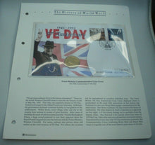 Load image into Gallery viewer, 1945-1995 50TH ANNIVERSARY VE DAY BUNC £2 COIN COVER PNC,STAMPS,POSTMARK &amp; INFO
