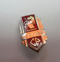 Load image into Gallery viewer, .925 SILVER ART DECO ENAMELLED 15 YEARS OF SERVICE BADGE CROMPTON PARKINSON
