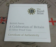 Load image into Gallery viewer, London Olympics 2010 British Fauna BodySeries Silver Proof 1oz £5 UK Coin BoxCOA

