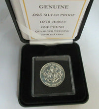 Load image into Gallery viewer, 1972 ROYAL WEDDING ANNIVERSARY STERLING SILVER £1 COIN BOX / COA
