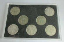 Load image into Gallery viewer, 1937-1951 KING GEORGE VI BARE HEAD SILVER HALF CROWN 15 COIN COLLECTION BOXED
