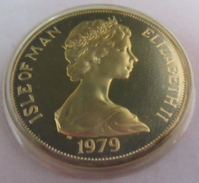 Load image into Gallery viewer, 1979 QUEEN ELIZABETH II MANX COINAGE IOM SILVER PROOF ONE CROWN COIN BOX &amp; COA
