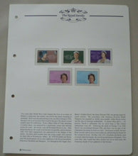 Load image into Gallery viewer, 1980 HM QUEEN ELIZABETH THE QUEEN MOTHER&#39;S 80TH BIRTHDAY 5 MNH STAMPS/INFO SHEET
