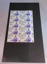 Load image into Gallery viewer, 1968 VOTES FOR WOMEN 9d BLOCK 10 X STAMPS MNH WITH CLEAR FRONTED STAMP HOLDER
