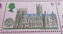 Load image into Gallery viewer, 1969 CATHEDRALS 5d 24 STAMPS MNH WITH TRAFFIC LIGHTS &amp;CLEAR FRONTED FOLDER SHEET
