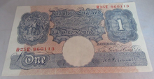 Load image into Gallery viewer, 1940 £1 ONE POUND BANK NOTE MARCH 1940 PEPPIATT BLUE VF-EF R25E 860113
