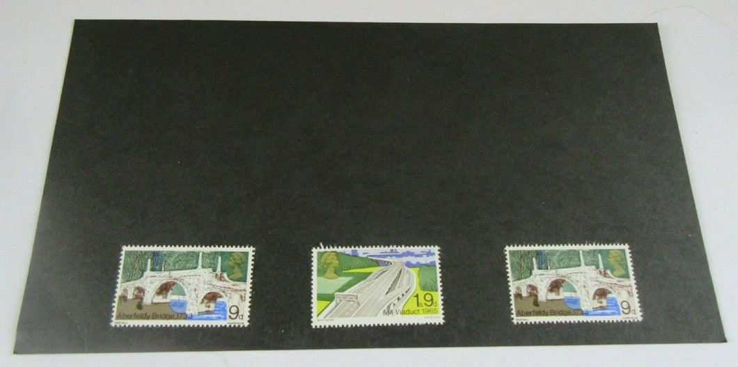 1968 M4 VIADUCT BRIDGE 1s 9d X 1 STAMP & ABERFELDY BRIDGE 9d X 2 STAMPS MNH