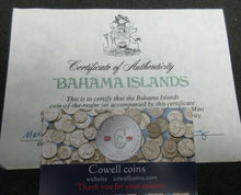 Load image into Gallery viewer, 1974 BAHAMAS 5 COIN PROOF SET FREANKLIN MINT WITH CERTIFICATE COIN FLIP AND BAG
