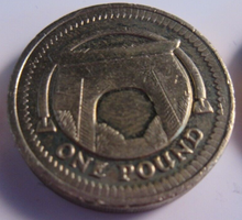 Load image into Gallery viewer, 2005/6/7/8/14 FIVE ROYAL MINT £1 ONE POUND COINS BRIDGES &amp; SHIELDS EF-UNC POUCH
