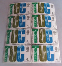 Load image into Gallery viewer, 1968 BRITISH TUC 4d 12 STAMPS MNH WITH CLEAR FRONTED STAMP HOLDER
