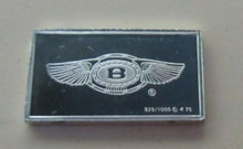 Load image into Gallery viewer, 1925 BENTLEY 15mm X 10mm 1.60gram SILVER INGOT WITH INFORMATION SLIP
