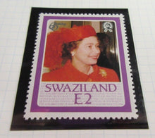 Load image into Gallery viewer, 1986 QUEEN ELIZABETH II 60TH BIRTHDAY SWAZILAND STAMPS &amp; ALBUM SHEET
