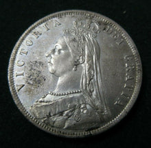 Load image into Gallery viewer, 1887 bunc VICTORIA HALF CROWN JUBILEE BUST Spink 3923 SCARCE COIN
