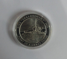 Load image into Gallery viewer, HMS Dreadnought 1906 - Big Gun Battleship Silver Proof Medal + Info Sheet
