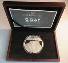 Load image into Gallery viewer, 2019 £10 SILVER PROOF 5 oz COIN 75th ANNIVERSARY of D-DAY 1944 - 2019 Guernsey
