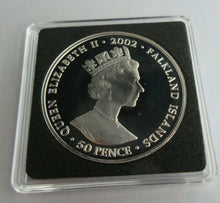 Load image into Gallery viewer, 2002 QEII GOLDEN JUBILEE ON HORSE BACK 50P CROWN COLOURED PROOF BOX &amp; COA
