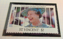 Load image into Gallery viewer, 1991 65TH BIRTHDAY QUEEN ELIZABETH II ST VINCENT STAMPS MNH &amp; ALBUM SHEET
