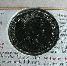 Load image into Gallery viewer, 1995 Alexander Fleming IOM BUnc 1 Crown Advances in Medicine Benham Silk PNC/COA
