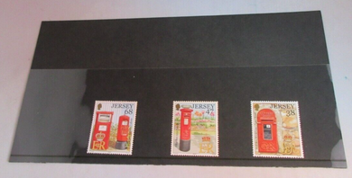 JERSEY POST BOXES DECIMAL STAMPS X 3 MNH IN STAMP HOLDER