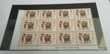 Load image into Gallery viewer, 1978 CHRISTMAS THE BOARS HEAD CAROL 13P BLOCK OF 12 STAMPS MNH
