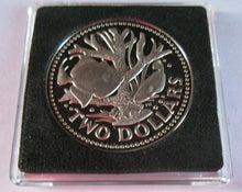 Load image into Gallery viewer, 1973 PROOF STAGHORN CORAL &amp; WEST INDIAN FISH BARBADOS $2 COIN BOX &amp; COA
