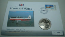 Load image into Gallery viewer, 2007 TRAINING AIRCRAFT - HISTORY OF THE RAF -  PROOF 1 CROWN  COIN COVER PNC
