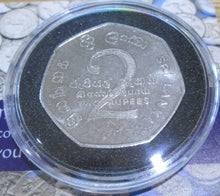 Load image into Gallery viewer, 1976 ROYAL MINT 50p shaped Sri Lanka Non Aligned nations Conference 2 Rupee coin
