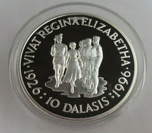 Load image into Gallery viewer, 1996 REPUBLIC OF THE GAMBIA SILVER PROOF 10 DALASIS COIN WITH ROYAL MINT BOX.
