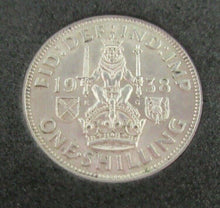 Load image into Gallery viewer, 1938 KING GEORGE VI BARE HEAD .500 SILVER PAIR OF ONE SHILLING COINS BOTH BOXED
