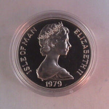 Load image into Gallery viewer, 1979 Millennium of Tynwald Flemish Carrak Silver Proof 1 Crown Coin
