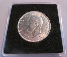 Load image into Gallery viewer, 1941 KING GEORGE VI BUNC .500 FLORIN TWO SHILLINGS WITH QUAD CAP, BOX &amp; COA
