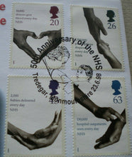 Load image into Gallery viewer, 1998 NHS 50TH ANNIVERSARY FIRST DAY COVER 50P COIN COVER PNC,STAMPS,&amp; POSTMARK
