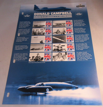 Load image into Gallery viewer, DONALD CAMPBELL CELEBRATING THE 50TH ANNIVERSARY OF HIS SPEED RECORDS STAMPS
